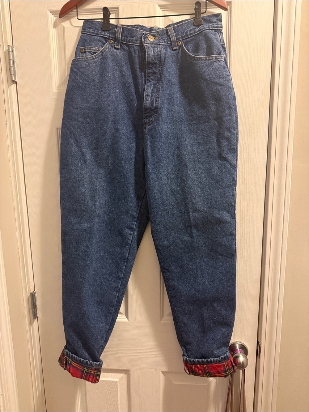 L.L. Bean Vintage Fully Insulated Men's Relaxed Dark Blue Denim Jeans EUC